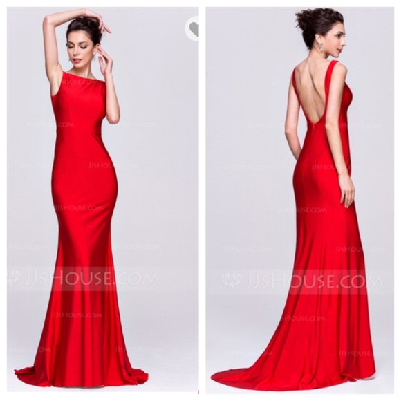 jjs Dresses & Skirts - Price Drop! Red high-neck low-back ball/prom gown